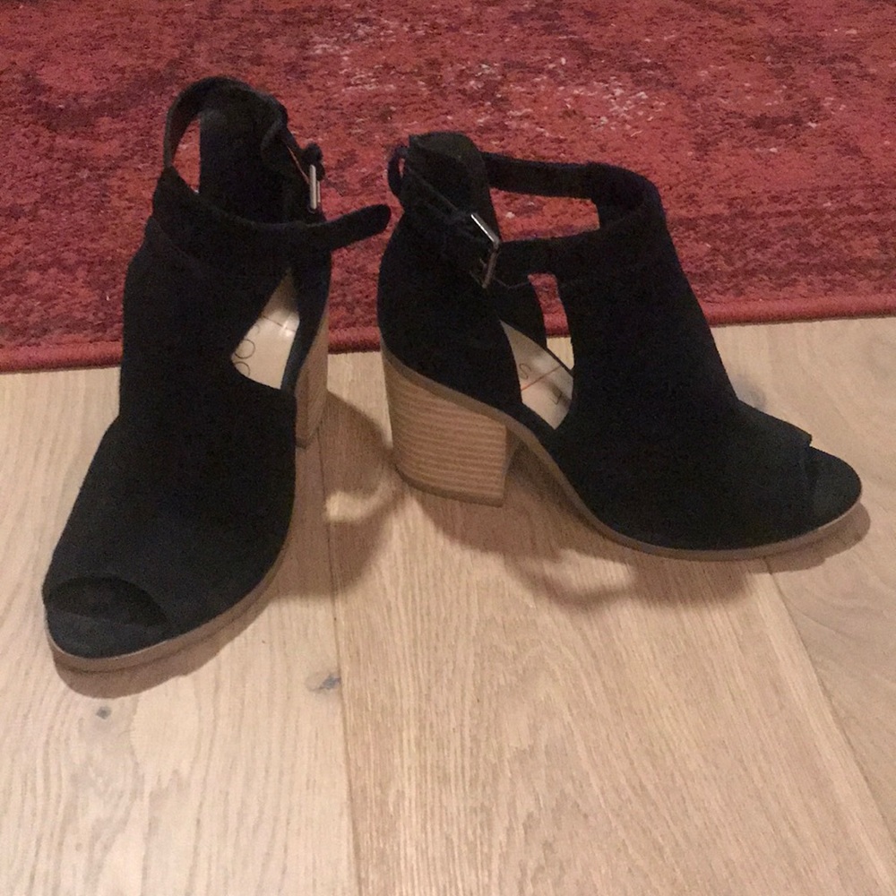 Sole society open toe booties